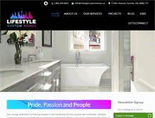 Tablet Screenshot of lifestylecustomhomes.ca